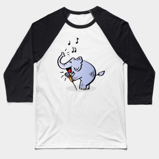 Elephant Singing Baseball T-Shirt